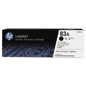 HP 83A (CF283A-D) 2-pack Black Original LaserJet Toner Cartridges