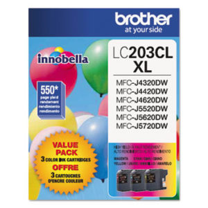LC2033PKS Innobella High-Yield Ink, Cyan/Magenta/Yellow, 3/PK